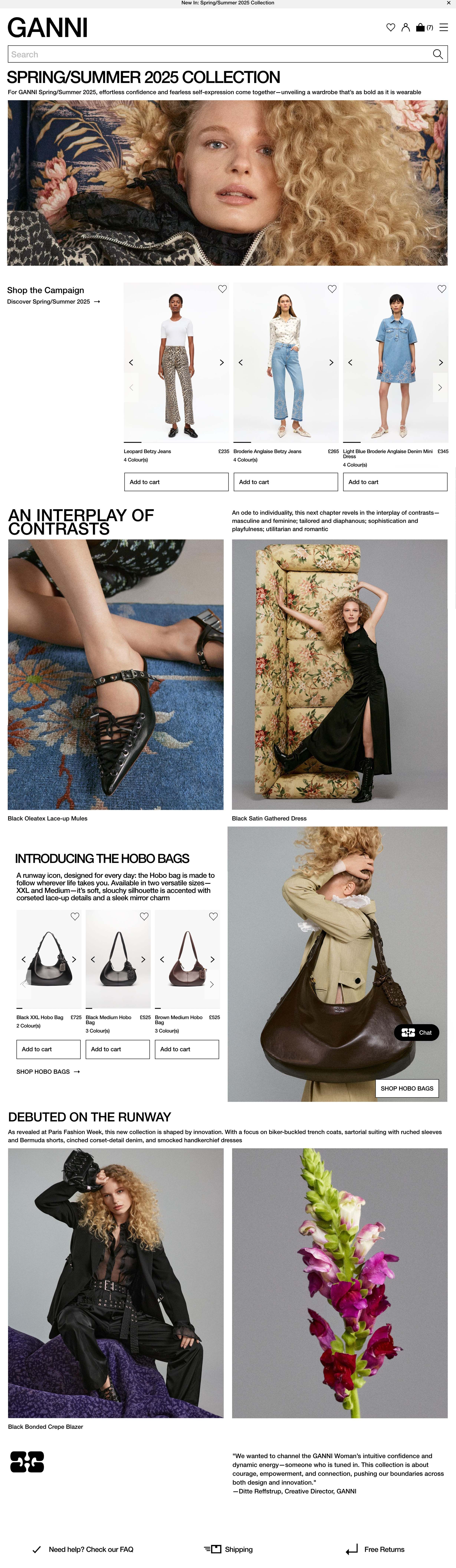 GANNI SS25 Campaign Page