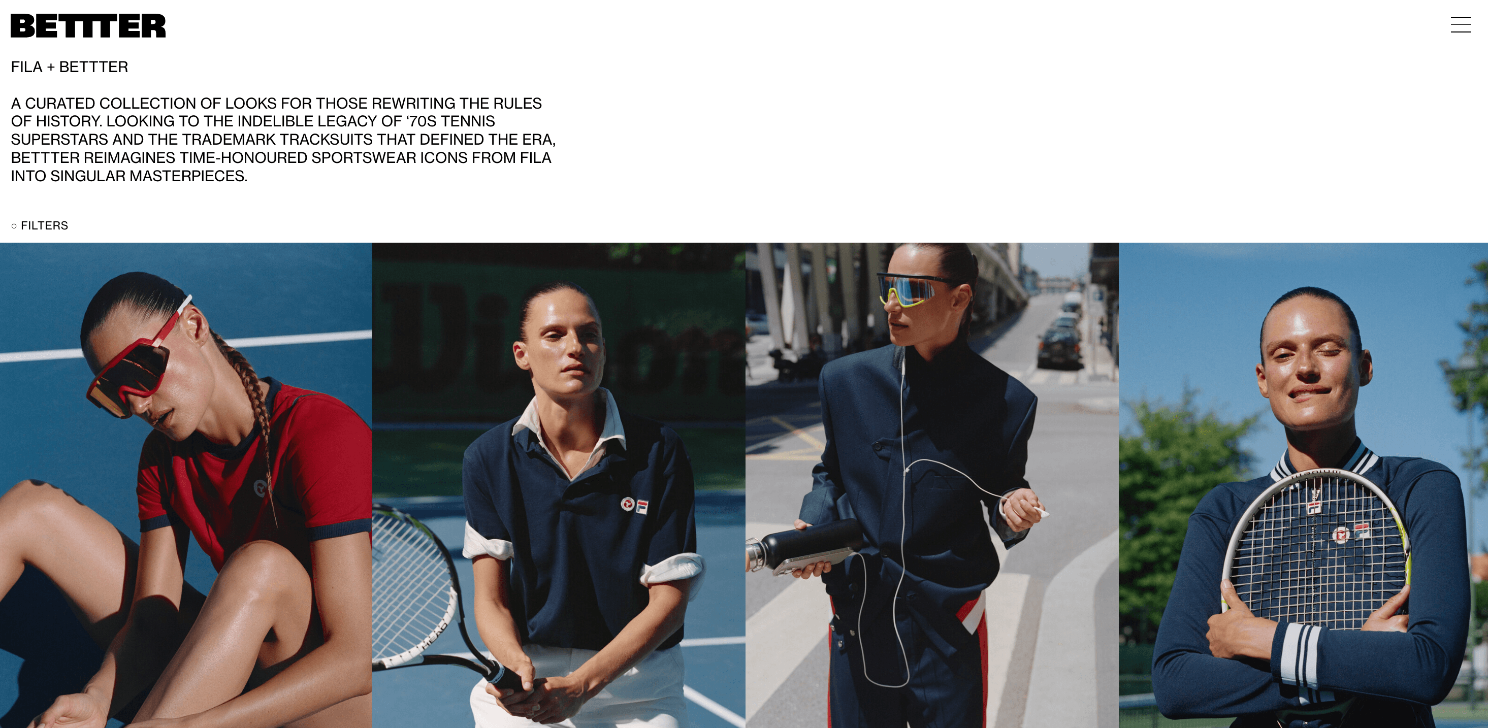 BETTTER x Fila Landing Page