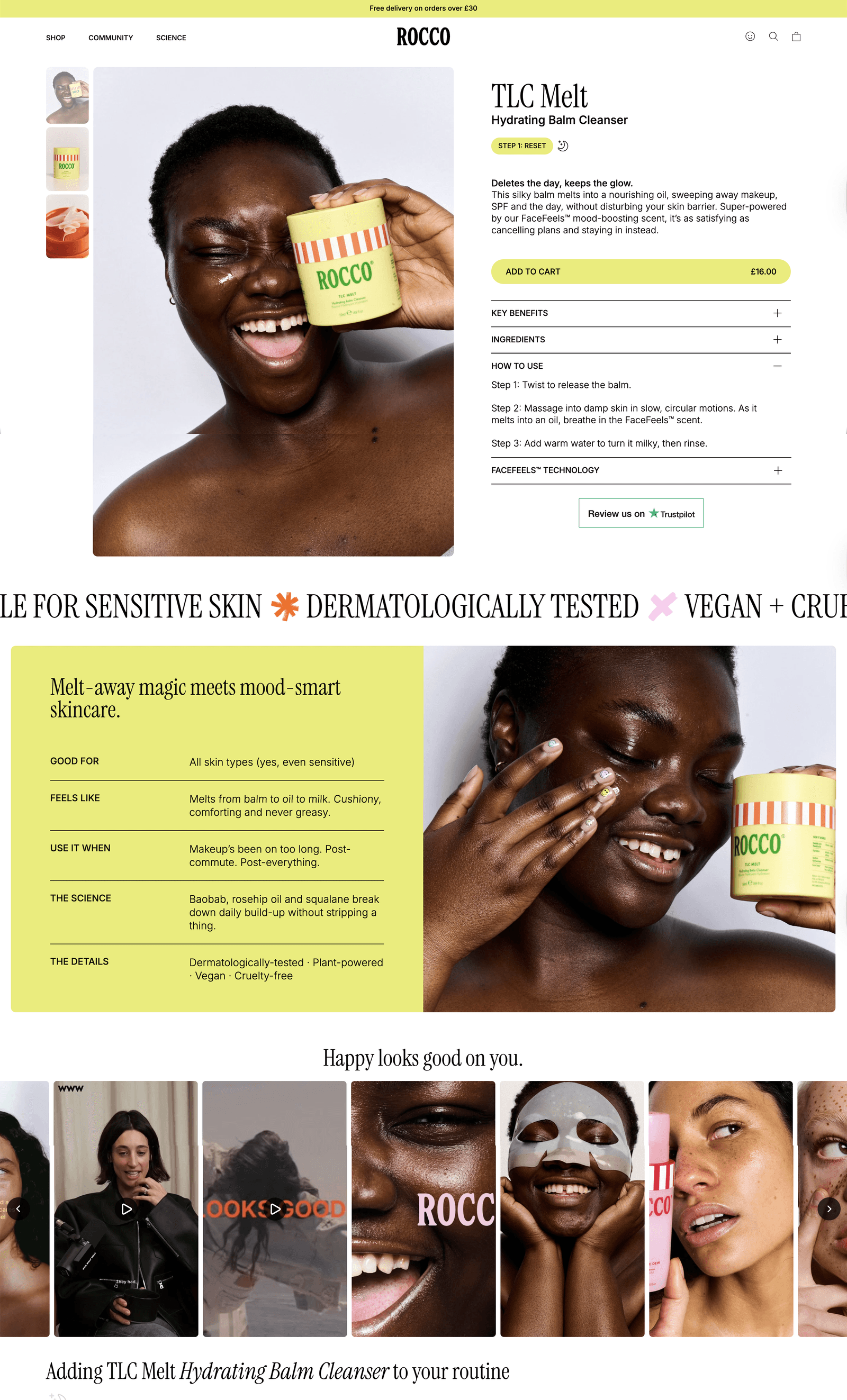 TLC Melt ROCCO Beauty Product Page